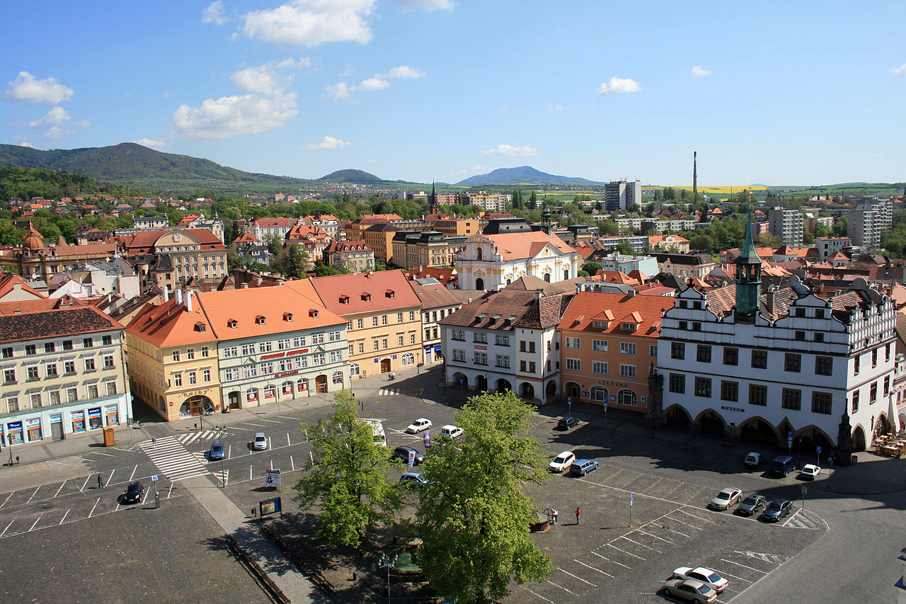 A view of main square of Litoměřice from House Goblet